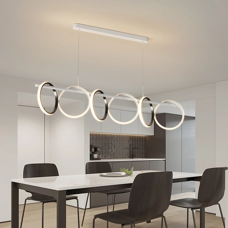 Full Spectrum One-word Lamp Nordic Minimalist Restaurant Pendant Lights Modern Simple Light Luxury Designer Table Chandelier