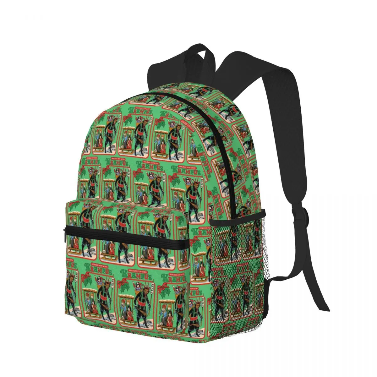 

Krampus Christmas Folklore Gothic Halloween Student Backpack School Bag Hiking Daypack for Boys Girls Bookbag Shoulder Bags
