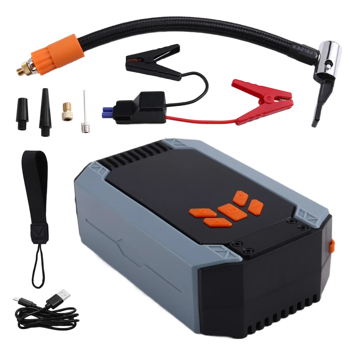 مضخة هواء محمولة للقفز والسيارة 150 رطل لكل بوصة مربعة ضاغط هواء قوة البنك الداعم جهاز السيارة منفاخ إطارات السيارات