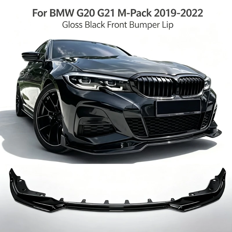 For BMW 3 Series G20 G21 M-Pack 320i 330i M340i XDrive 2019-2022 Front Bumper Tuning Spoiler Trim Styling Kits Lip Chin Splitter