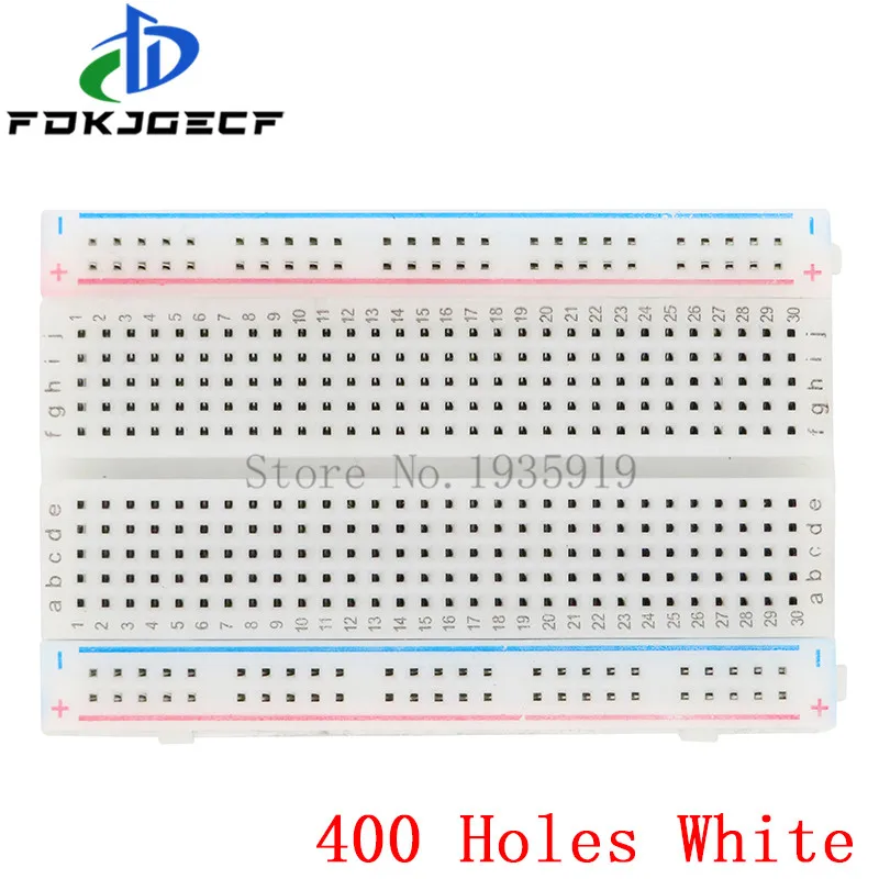 Mini bread board/breadboard 8.5cm x 5.5cm 400 holes Transparent/White DIY Electronic experimental Universal PCB