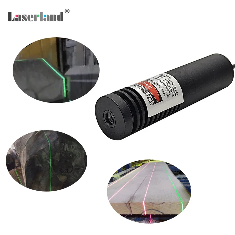 Módulo de alinhamento de gerador de linha laser verde resistente à água para corte de madeira de pedra de serrado à prova de poeira