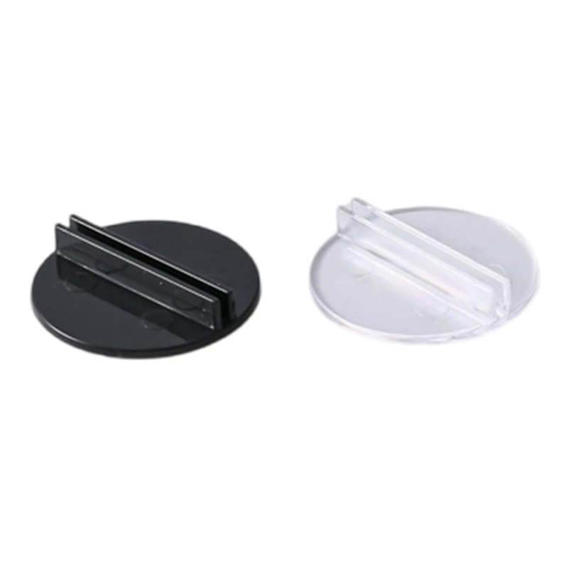 

100Pcs Business Card Holder Stand Round Plastic Card Holder Stand Enduring