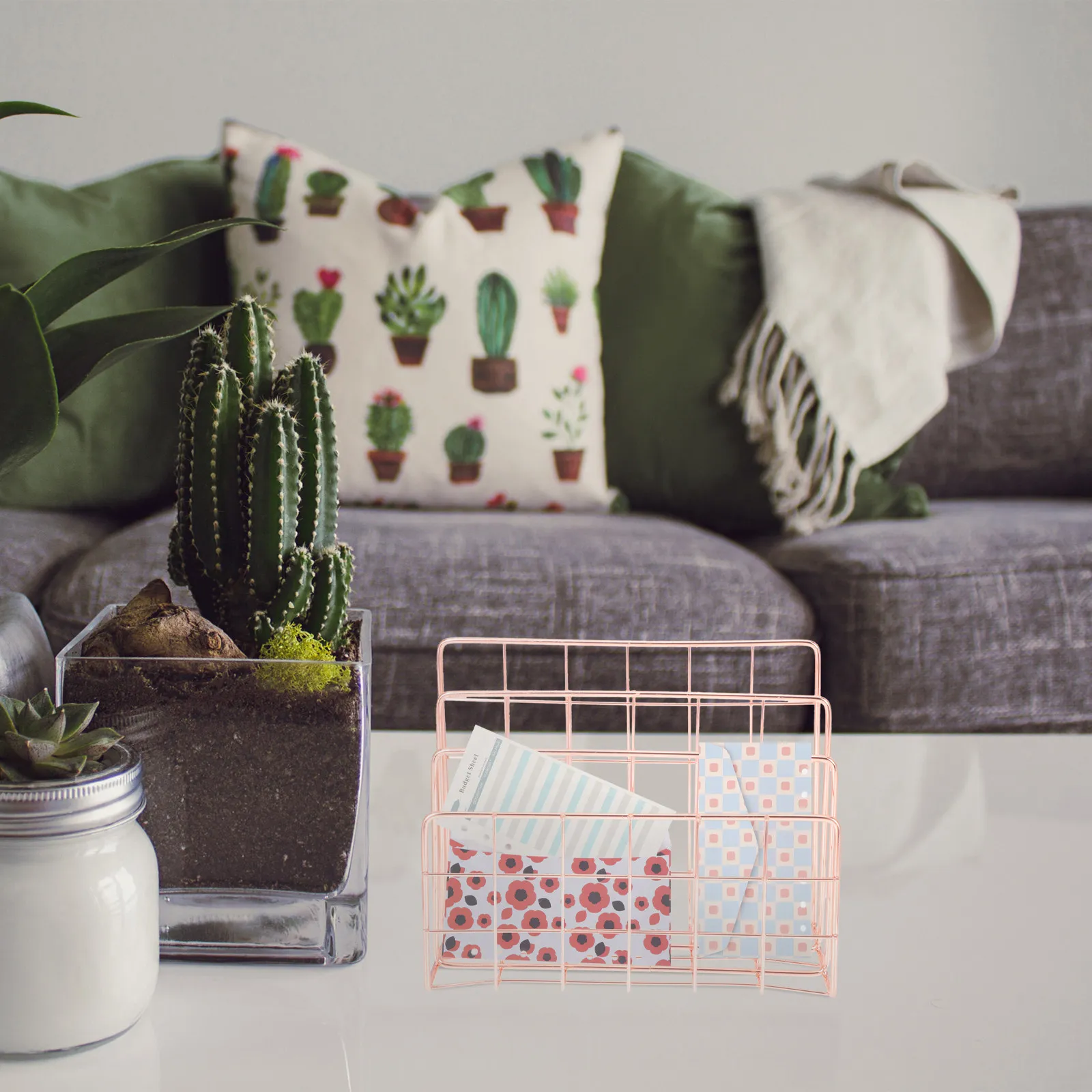 

3 Slot Magazine Organizer Metal Storage Rack for Desk Home Office Classroom Library Book Display File Management Solution