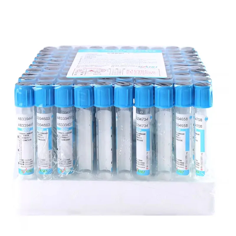 100pcs Lab Disposable Sodium Citrate 1:9 Sterile Vacuum Blood Collection Tube plastic Tubes 10ml 5ml 2ml pert sampling Tubes