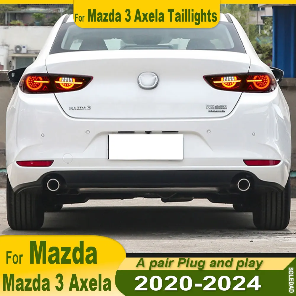 

Пара автомобильных фонарей для Mazda 3 Axela 2020 2021 2022 2023 2024, автомобильные задние фонари, светодиодные задние фонари, дневные ходовые огни, автомобильные аксессуары