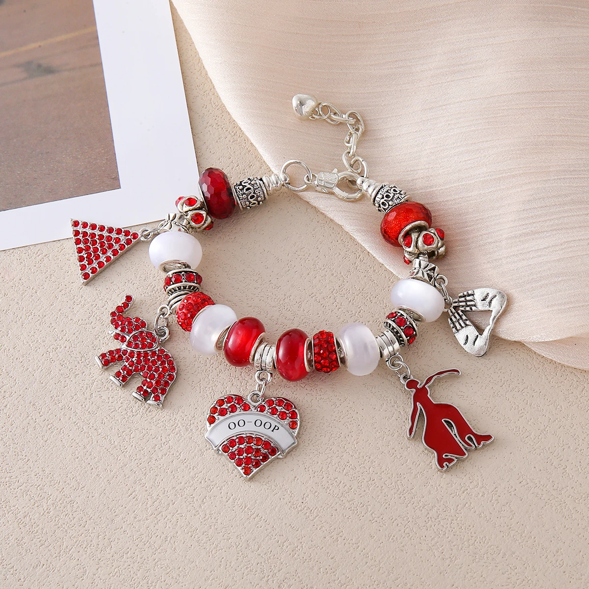 Women Party Gifts Decorate Greek Letters Fortitude OOOOP Gesture 1913 DELTA Sorority Charm Greek Bracelets Jewelry