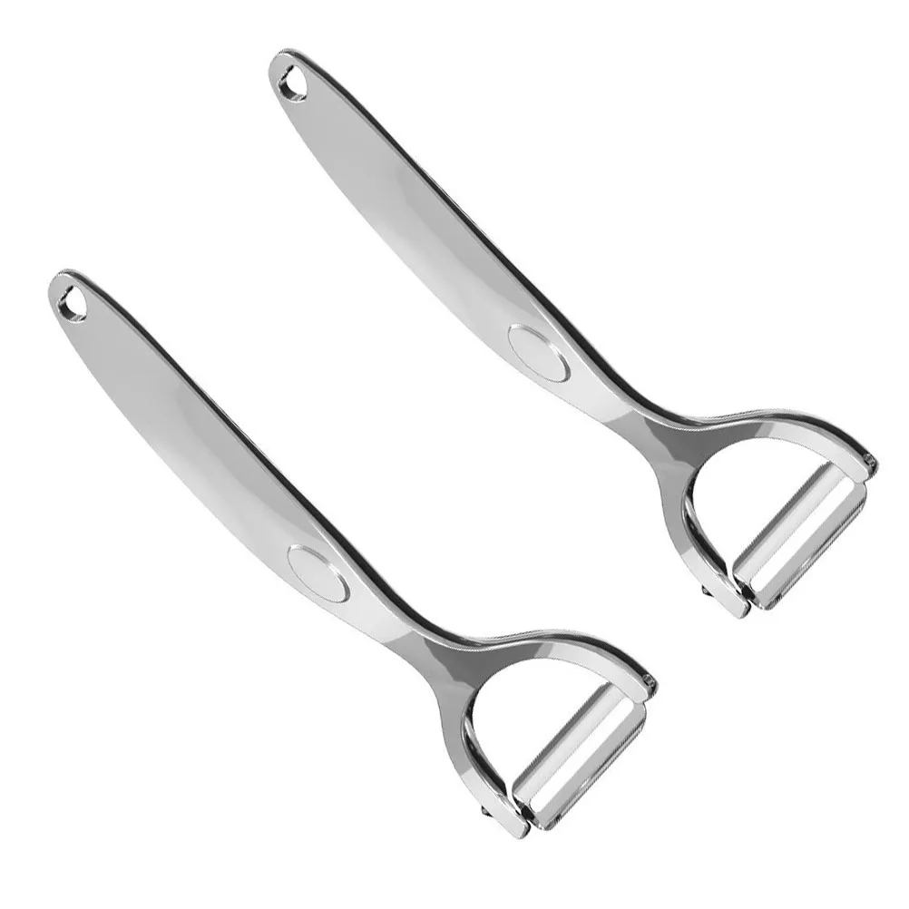 

2pcs Stainless Steel Y-Shaped Vegetable Peeler Fruit Carrot Potato Kitchen Tool Home Use Lightweight Ergonomic Design