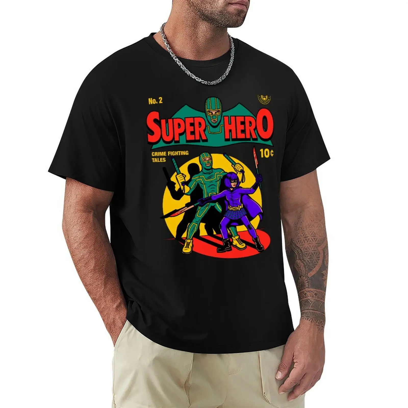 

Superhero Comic T-Shirt shirts graphic blanks animal prinfor boys Men's t-shirt