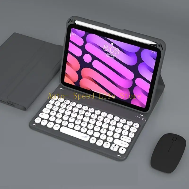 

02DA Cover for Case for mini6 Bluetooth-compatible Wireless Keyboard Mouse Tablet Pad Stand With Pen Slot Ultra-thin