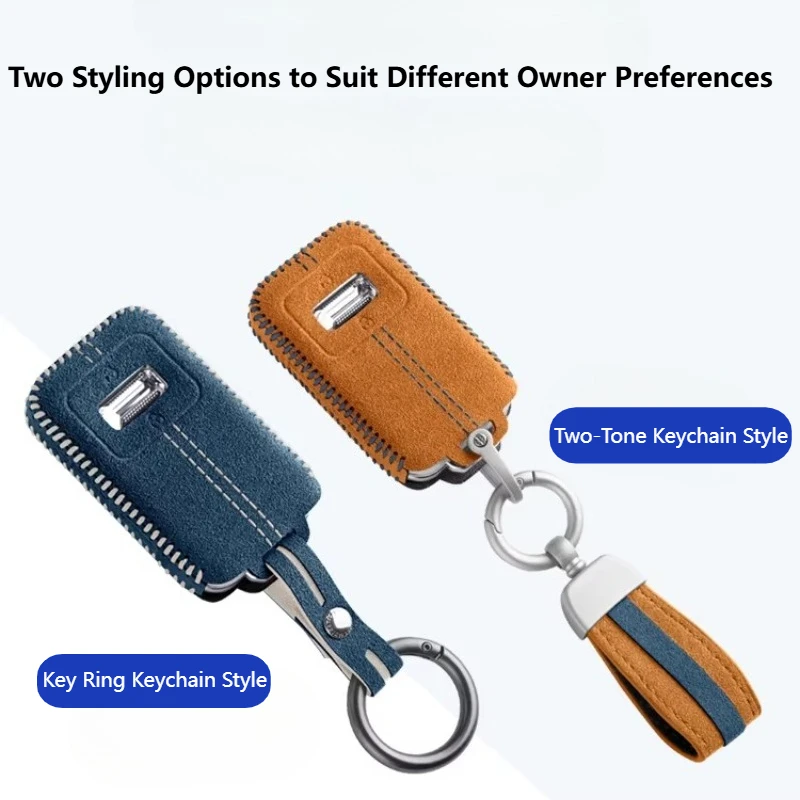 Leather Car Key Case Cover For Zeekr 9X 001 Key Fob Cover Protective Shell Key Buckle Interior Decoration Accessories