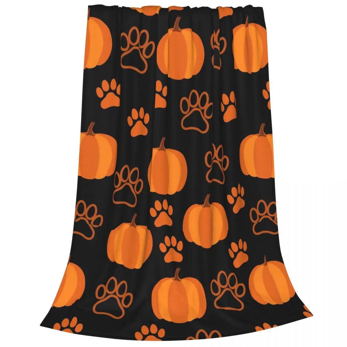 Pumpkins And Paws - For Dog Hallow Blanket Flannel Lightweight Sofa Throw Blankets For Couch Bedding Throws Bedspread Quilt