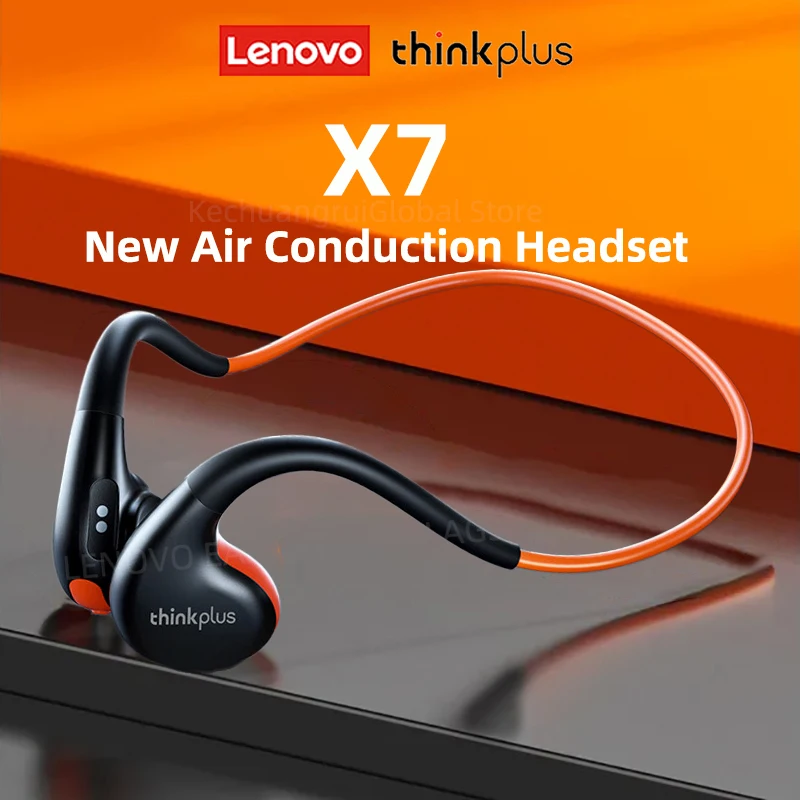 Originele Lenovo X7 Luchtgeleiding Hoofdtelefoon Draadloze Bluetooth 5.3 Oortelefoon Bot Geleiding Sport Headset Buiten Haak Oortelefoon