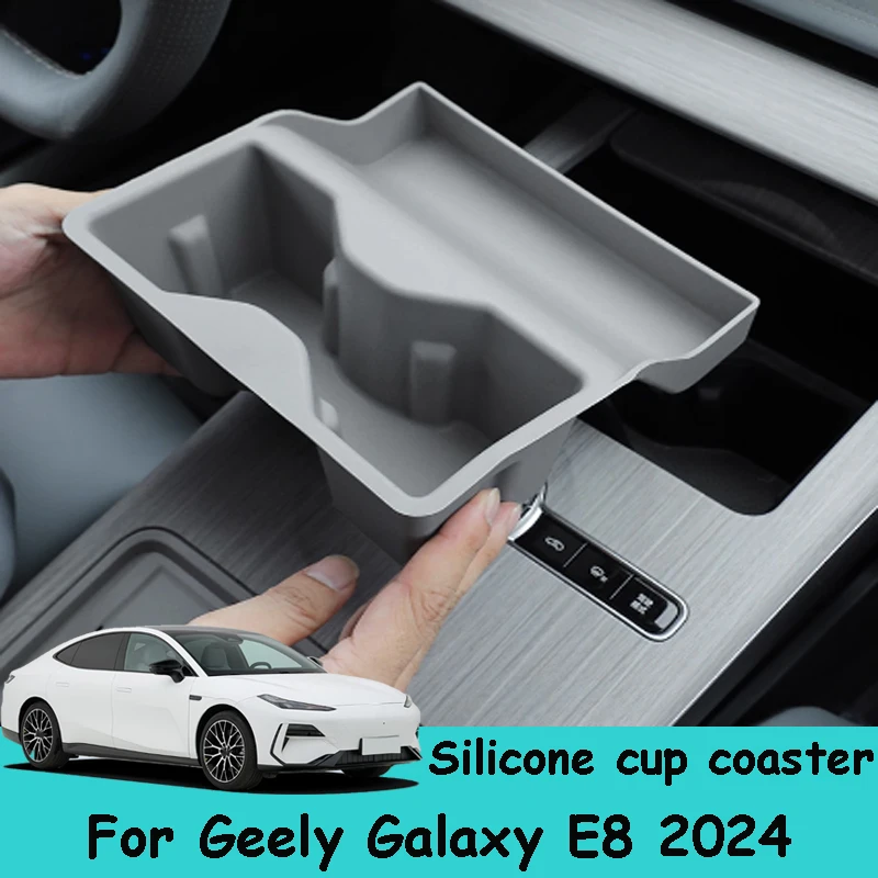

For Geely Galaxy E8 2024 Car Central Control Water Cup Pad Anti-dirty Waterproof Interior Decoration Accessory