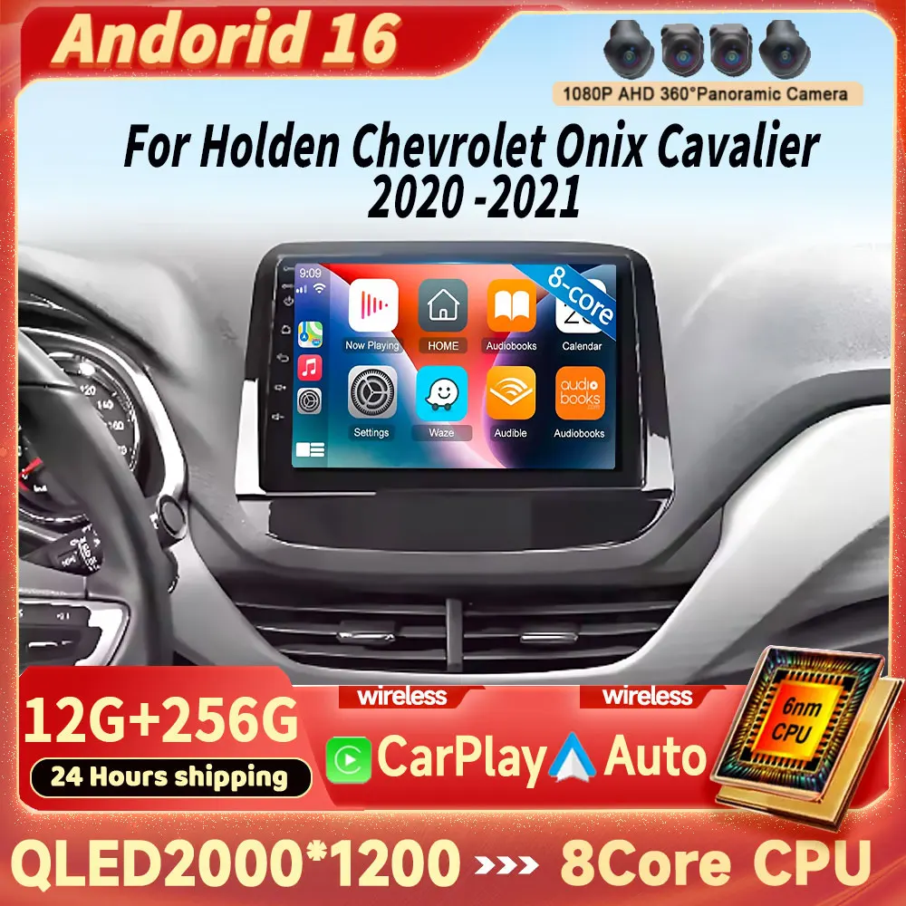 Radio Multimedia Android 16 para Auto, Reproductor para Holden Chevrolet Onix Cavalier 2020 2021, Auto Carplay, Estéreo, wifi+4G, Voz Ai, 2 Din