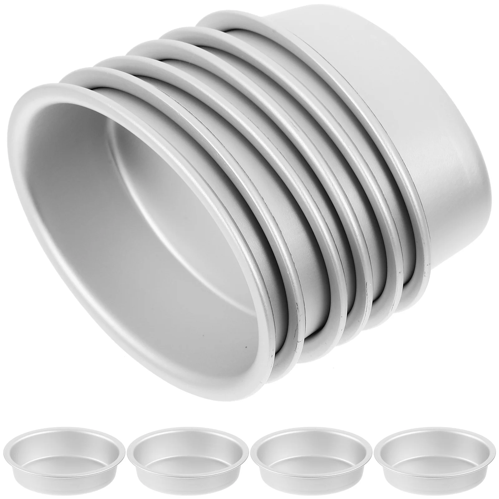 

10 Pcs Cake Mold Set Cheese Bread Flan Molds for Baking Oval Aluminum Pans Toast Small Cheesecake