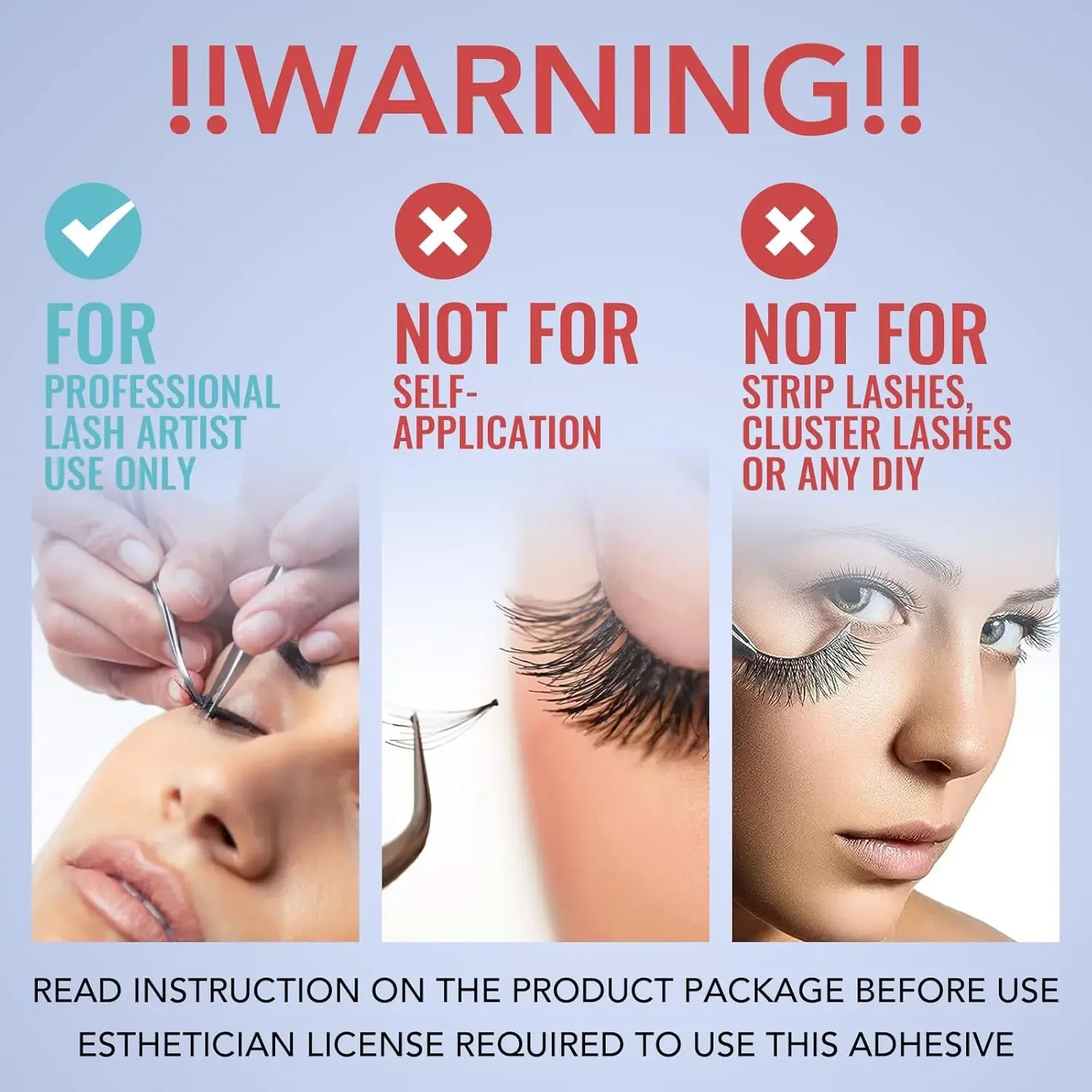 Gollee 1S Eyelashes Extensions Glue Waterproof Super Bonder Cleaning Primer Adhesive Glue Lash Shampoo Adhesive Remover Supplies