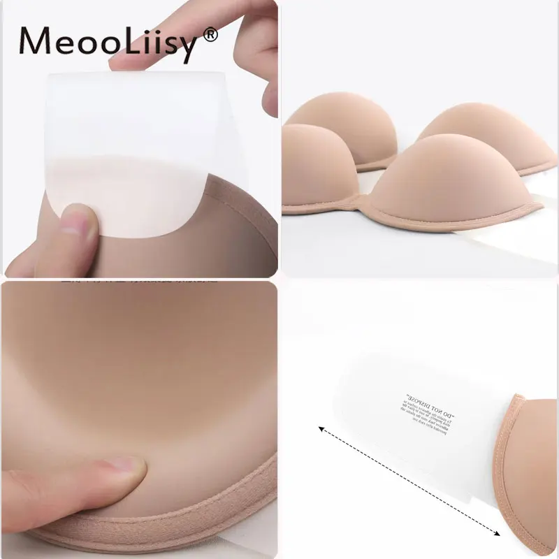 MeooLiisy Wedding Dress Invisible Silicone Bra Push Up Soft Underwire Strapless Underwear Beauty Back Nubra