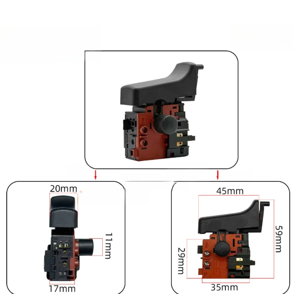 Replacement Forward Reverse Control Switch for Dayou 1812 and 1816 Power Drill Compatible with Original Mounting Points