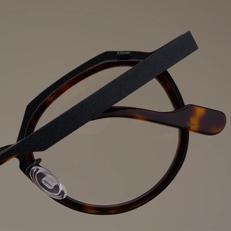 2025 wysokiej jakości okrągłe oprawki do okularów ze stopu octanu dla mężczyzn kobiety Retro ręcznie robione optyczne krótkowzroczność okulary do czytania na receptę