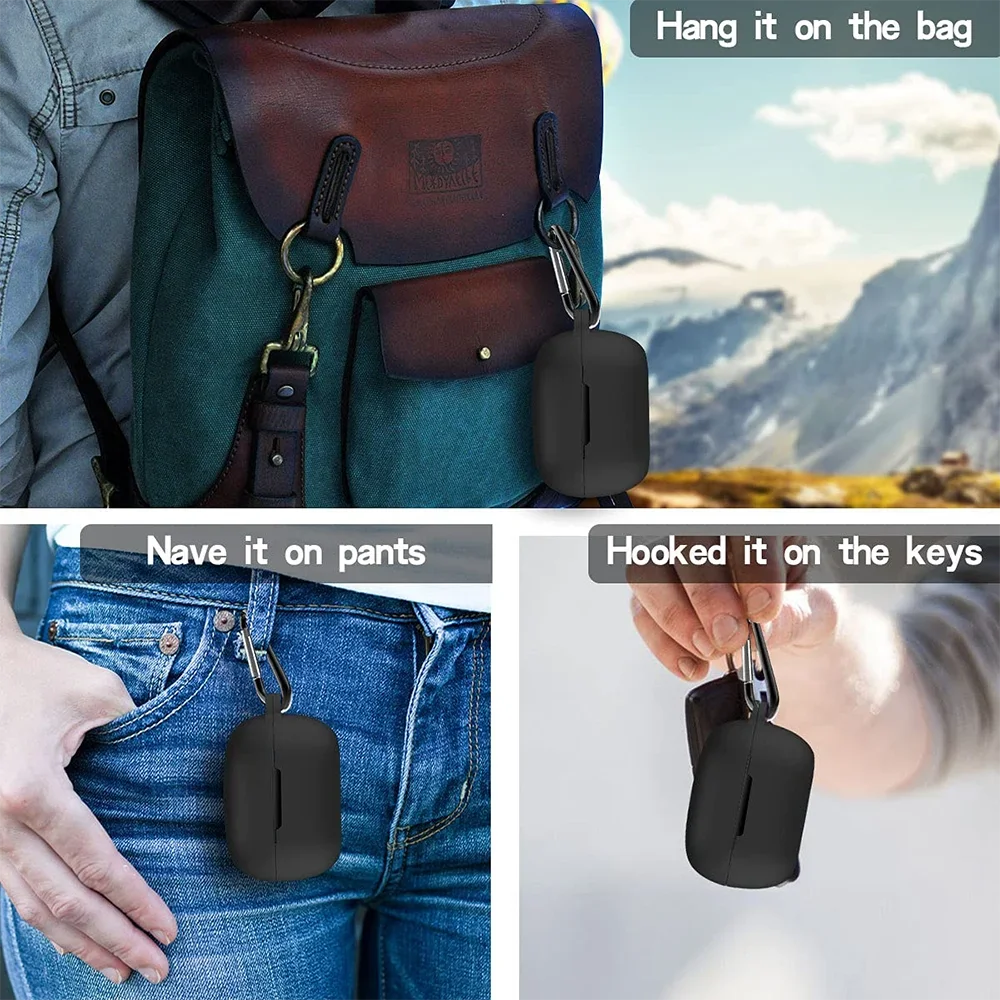 ป้องกันซิลิโคนกรณี Soft Shock Scratch ป้องกันสําหรับ JBL Tune 115 TWS 115TWS หูฟังไร้สาย True Wireless พร้อมพวงกุญแจ