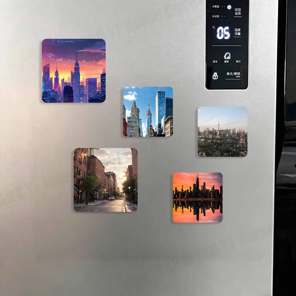 

Beautiful City View New PVC Fridge Magnets for Cartoon Magnets for Refrigerator Decor Cute Fridge Magnet for Child Magnetic Toy