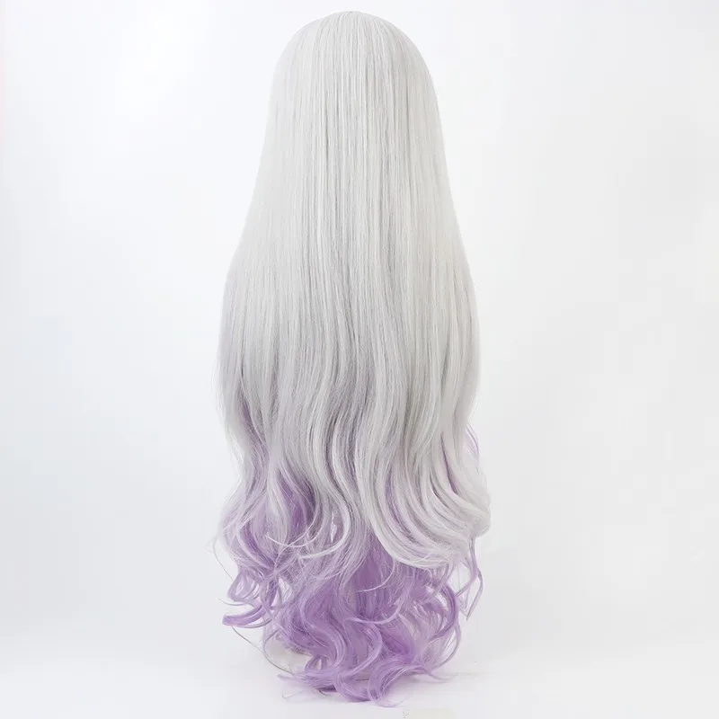 NIJISANJI الظاهري يوتيوب Vtuber Murasaki Shion Cos شعر مستعار تأثيري هالوين كرنفال حفلة الشعر الاصطناعية ألياف مقاومة للحرارة