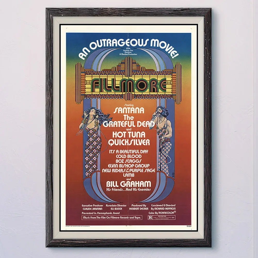 N092 FILLMORE Винтаж Классический фильм Настенная шелковая ткань HD Плакат Искусство Украшение дома Подарок N092 FILLMORE Винтаж Классический фильм Настенная шелковая ткань HD Плакат Искусство Украшение дома Подарок