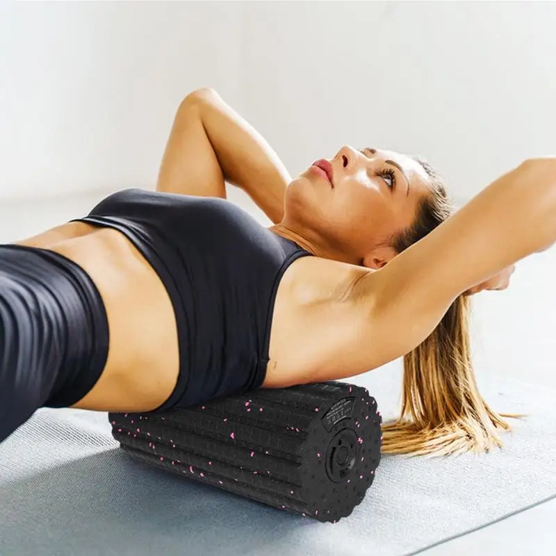 

4-Speed Electric Vibrating Foam Roller Yoga Column Rechargeable Fitness Muscle Massage Roller Backrest Leg Adjustment Yoga Block