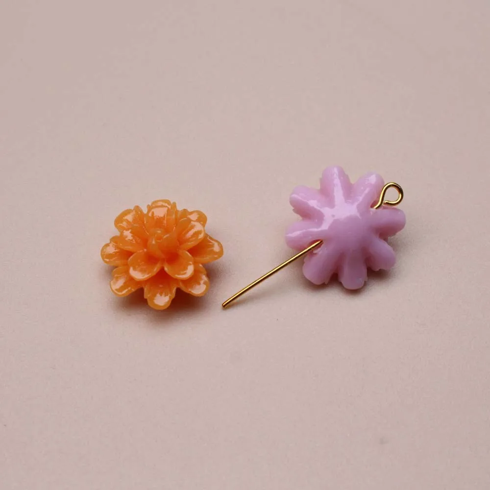 10Pcs 17mm Multi-Color Artificial Coral flower Sunflower beads Loose beads for Jewelry Bracelet Necklace Earring DIY making