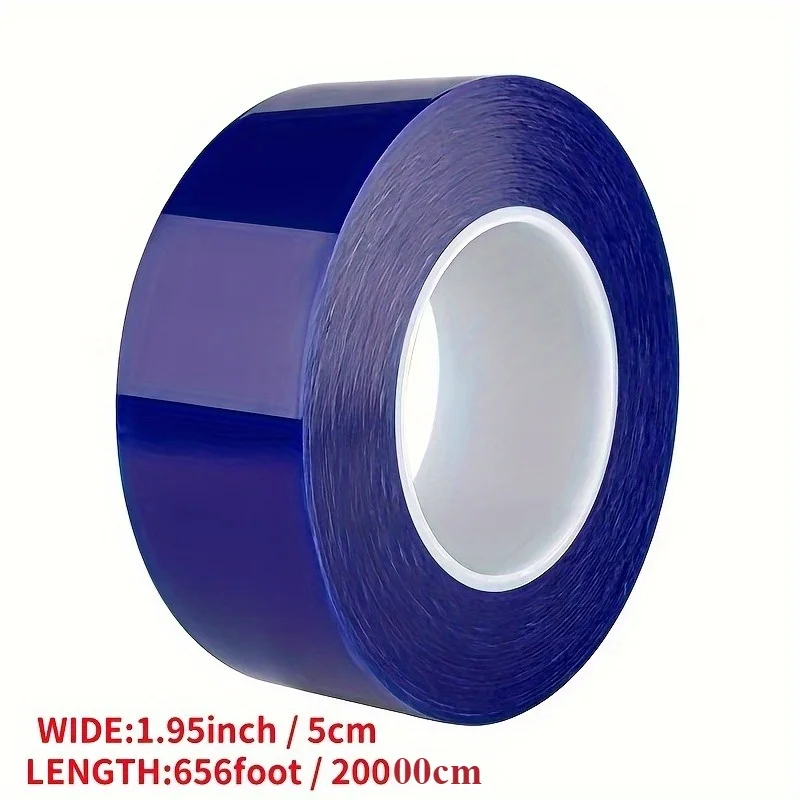 Blue PE Protective Film Tape - No Residue, Scratch-Free Hub & Rim Protection, Ideal for Glass, Stainless Steel, Furniture