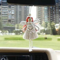 2023 New Hot Selling Automotive Products Handwoven Pendant Creative Angel Girl Car Rearview Mirror Decoration