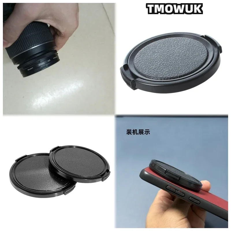 

For FUJIFILM X-T100 X-Pro2 X-A5 X-H2 X-M6 X-E3 X-T70 X-T4 X-T30 X-T1 Camera Lens Cap Protective Cover Center Pinch Snap-on 49mm