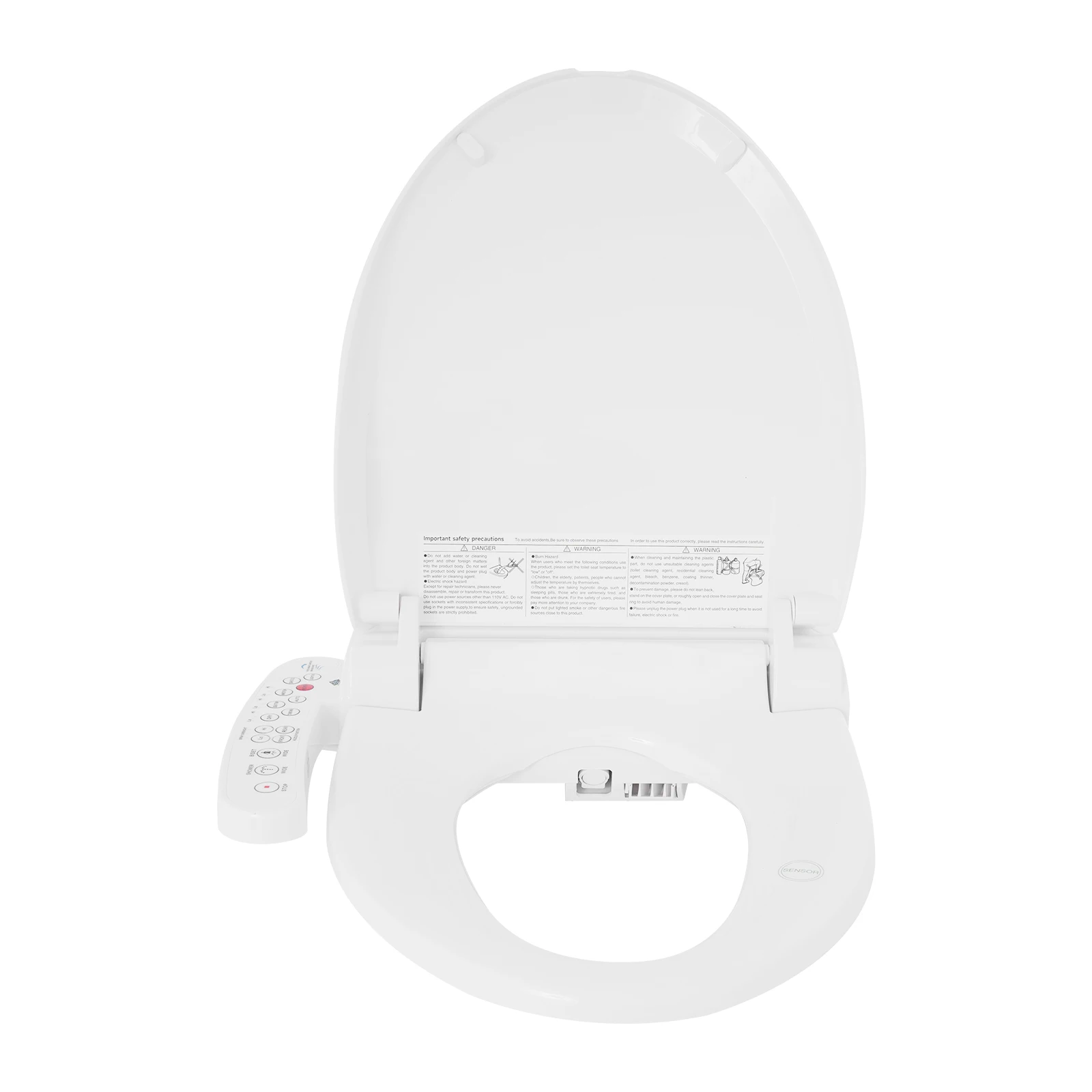 Electric Bidet Toilet Seat, 1300W Smart Toilet Seatwith Self-Cleaning Nozzle & Air Dryer for Home Elderly Women Children