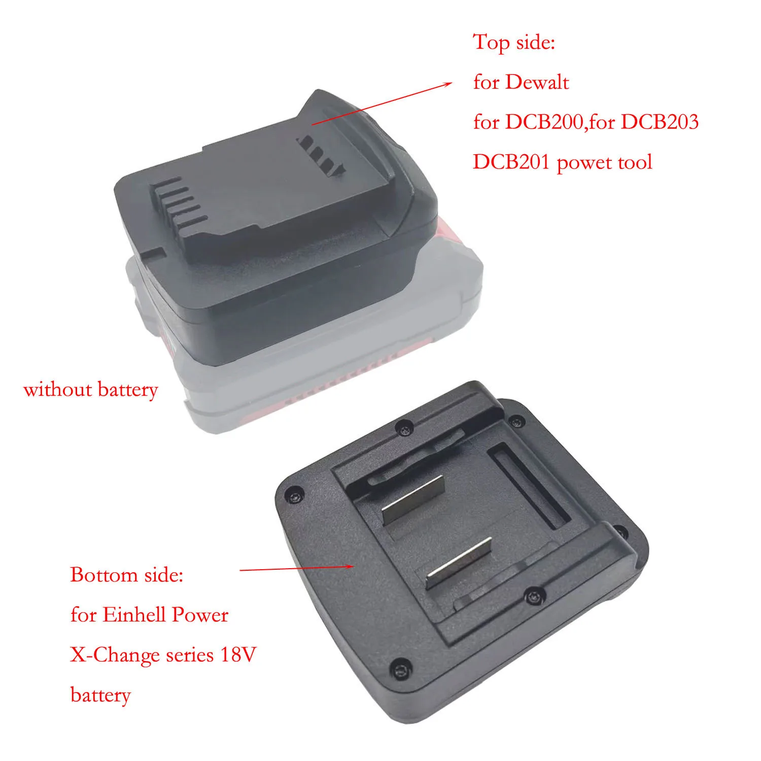 

Anti-slip Feature Battery Adapter Easy To Use Plastic Material 18V Battery Power Tool Adapter Power Tool Converter