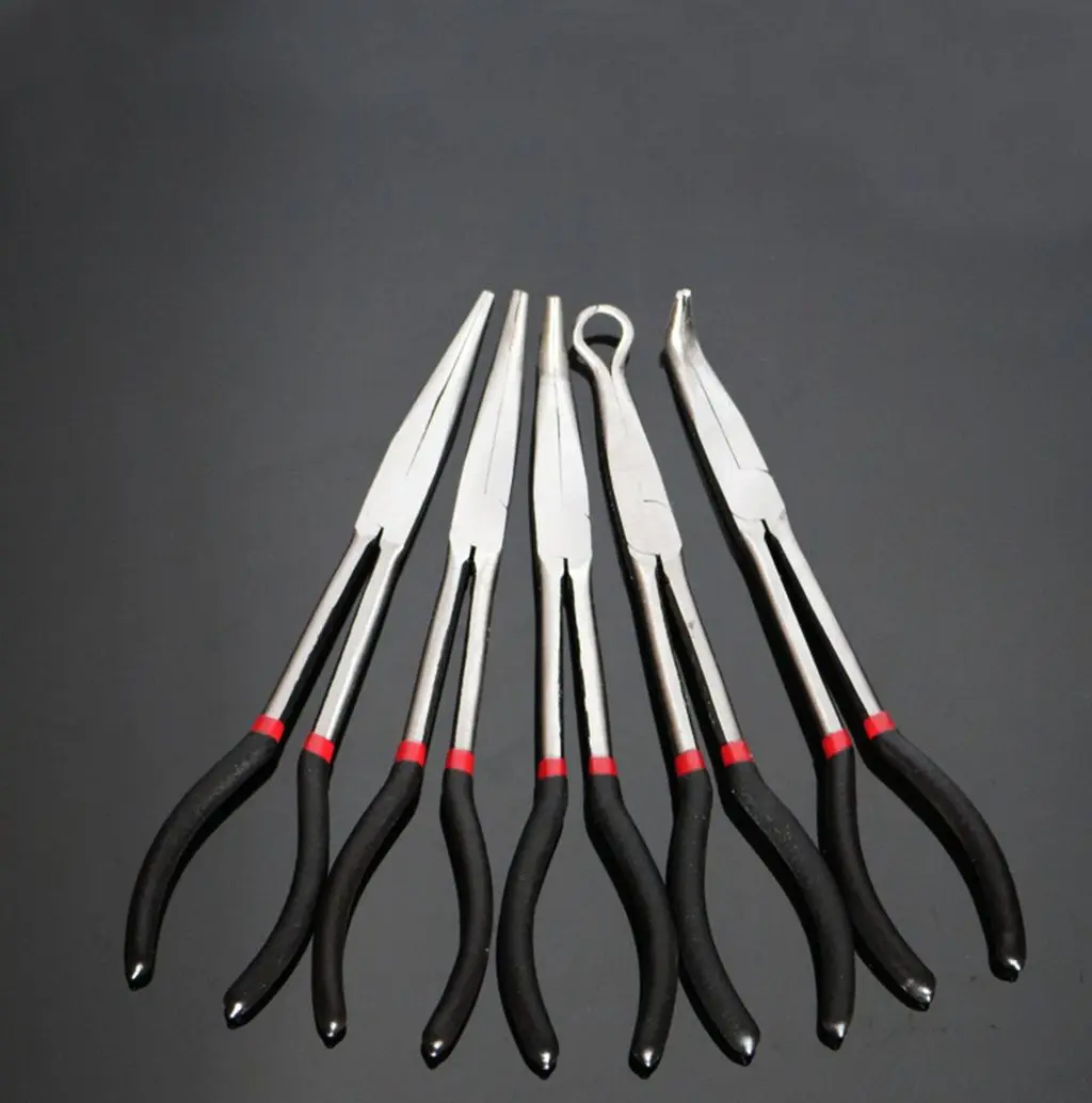 

Comfort Grip 11 in Steel Grip Forceps Quality Mechanic Equipment Electrician Gadget Hand Tools Needle Nose Plier Pliers