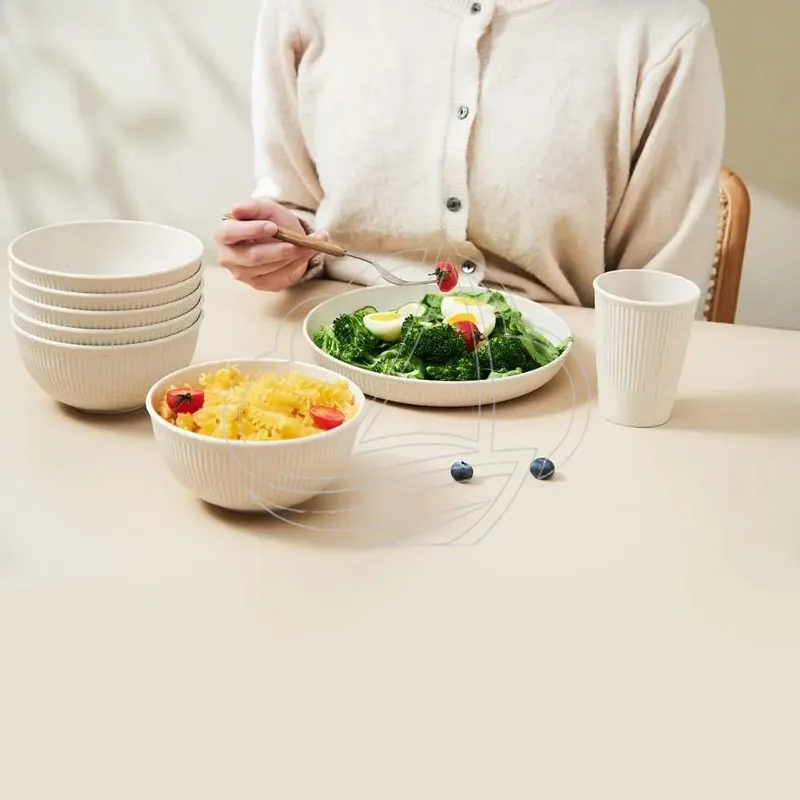 Shatterproof  Tableware Set, Plates Bowls Cups for Home Outdoor