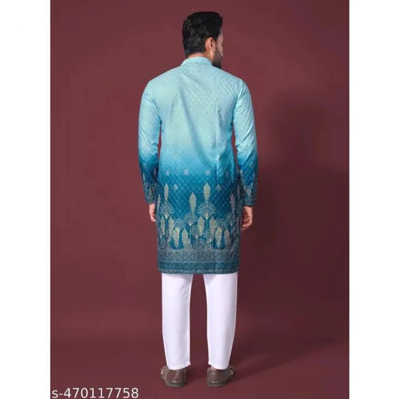 Muslim Caftan Dubai Men'S Robe Long-Sleeved Ethnic Style 2025 Stand Collar Arabic Clothing Men'S Islamic Casual Robe