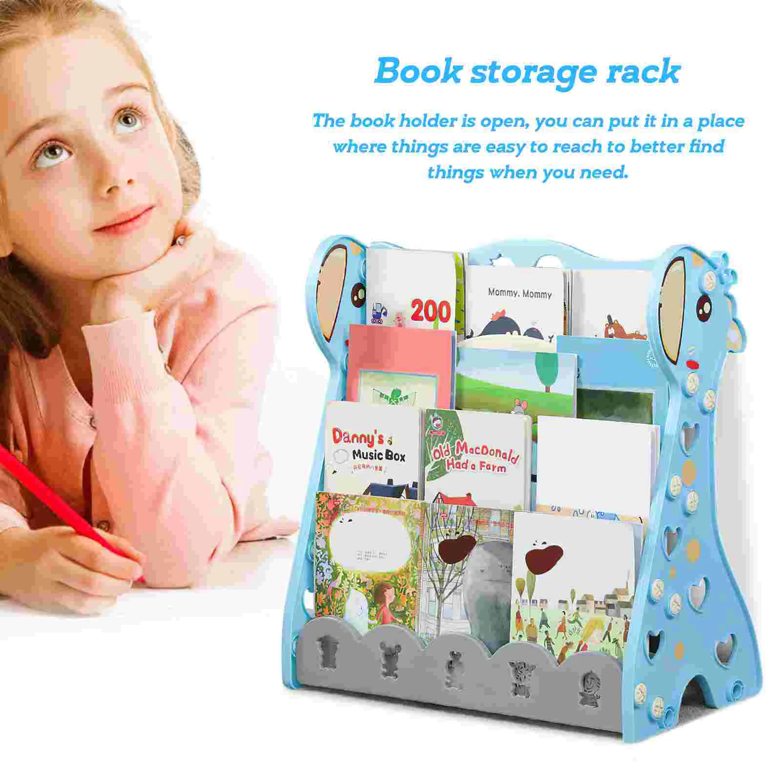 Kinder Kindergarten Bücherregal Kleinkind Bücherregal Kinder regal Lagerung Bücherregale Schreibwaren halter Home Stand für Dekor