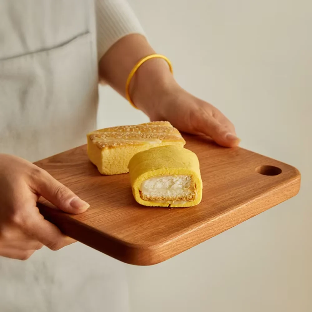 

Portable Solid Wood Ebony Chopping Board Thickened Smooth Surface Anti-Mould Chopping Board Practical Chopping Pad Kitchen Use