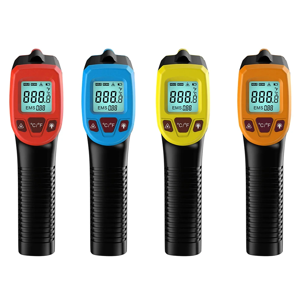 Digitales Infrarot-Thermometer, berührungsloses Pyrometer, Hochtemperaturpistole, -50–600 ℃ /-58~1112 ℉   Infrarot-IR-Thermometer mit Laserpointer