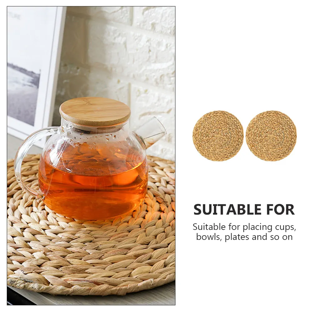 

2 шт. тканые изолированные коврики для чайника, декоративные подушечки для столовых приборов, теплоизоляционные коврики для стола, обеденный стол, орнамент, подставки