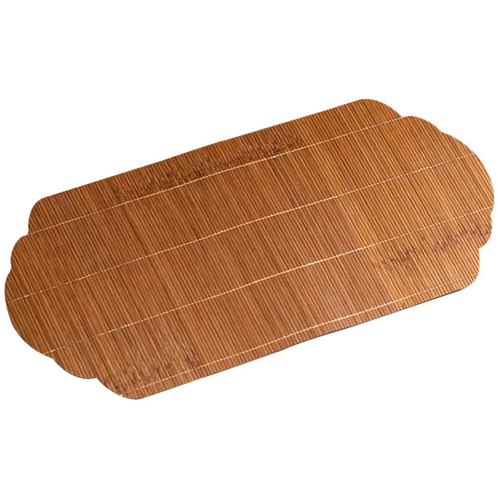 Premium Bamboo Tea Mat Rustic Chic Decorative Table Runner Heat Resistant Scratch Proof Reusable Washable Home Bar
