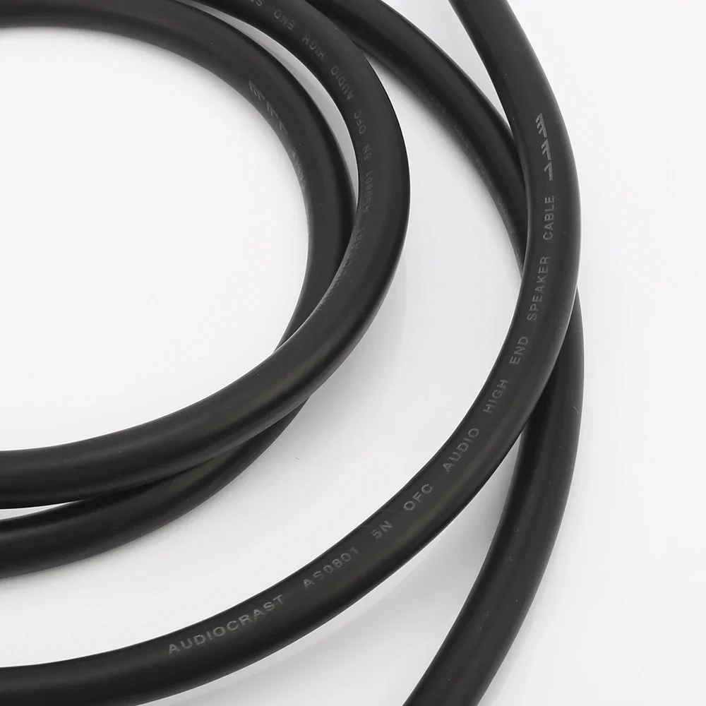Audiocrast AS0801 Cavo per altoparlanti in rame puro OFC solido Cavo per altoparlanti sfusi OFC a 8 core