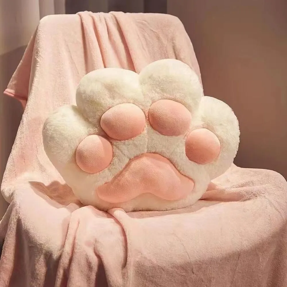 Cat Paw Hand Warmer Quilt Dual Use Office Blanket 2 In 1 Nap Pillow for Car Travel Home Cozy Comfort Soft Fleece Cover