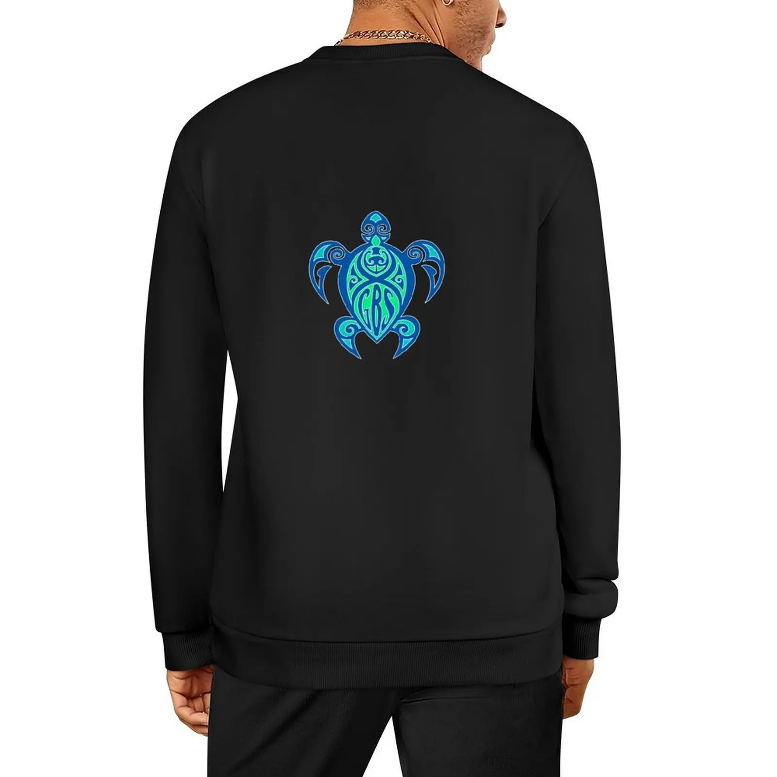 

GBS Turtle Green & Blue Pullover japanese style korean clothes tracksuits men wear graphic sweatshirts