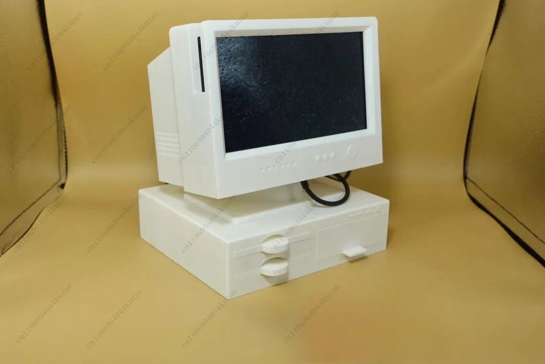 Retro Monitor Model Decorative Stand, Creative Dock Bracket for Game Console Ornament Display