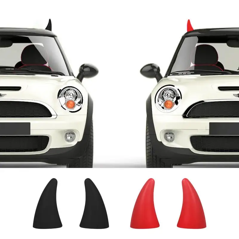 

Devil Horn Car Roof Decoration 3D Stereo Bumper Hood Stickers Car Helmet Sticker Decal Waterproof Styling Bull Horn Search Tool