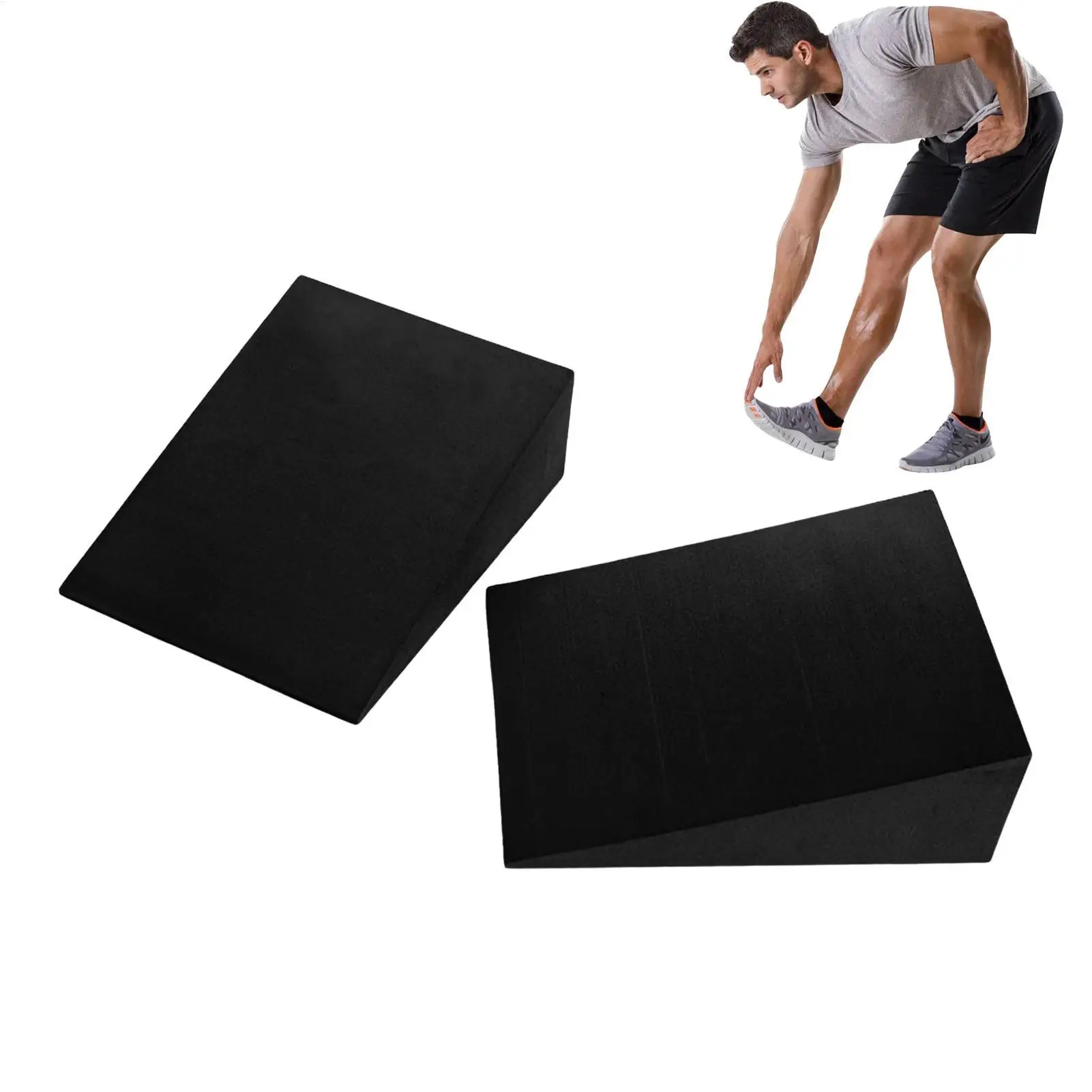 1Pairs Yoga Wedge Blocks EVA Foam Yoga Wedge Stretch Slant Boards Exercise Yoga Block Pilates Wedge Squats Fitness Accessories