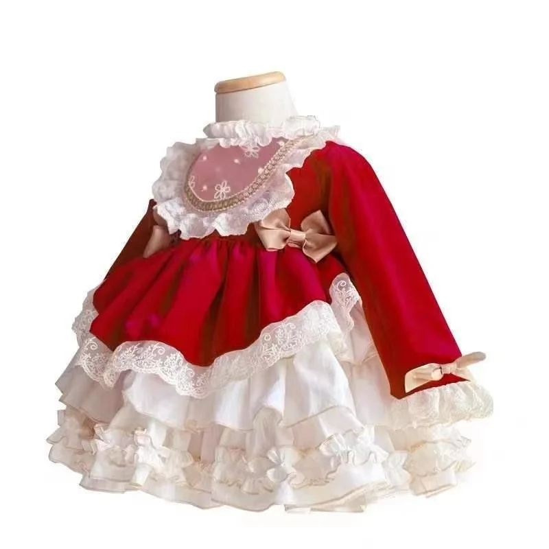 Children Clothing Girl Lolita Princess Dress Birthday Party Dress Baby Performance Children Fluffy Dress Fashionable 80-150CM 6